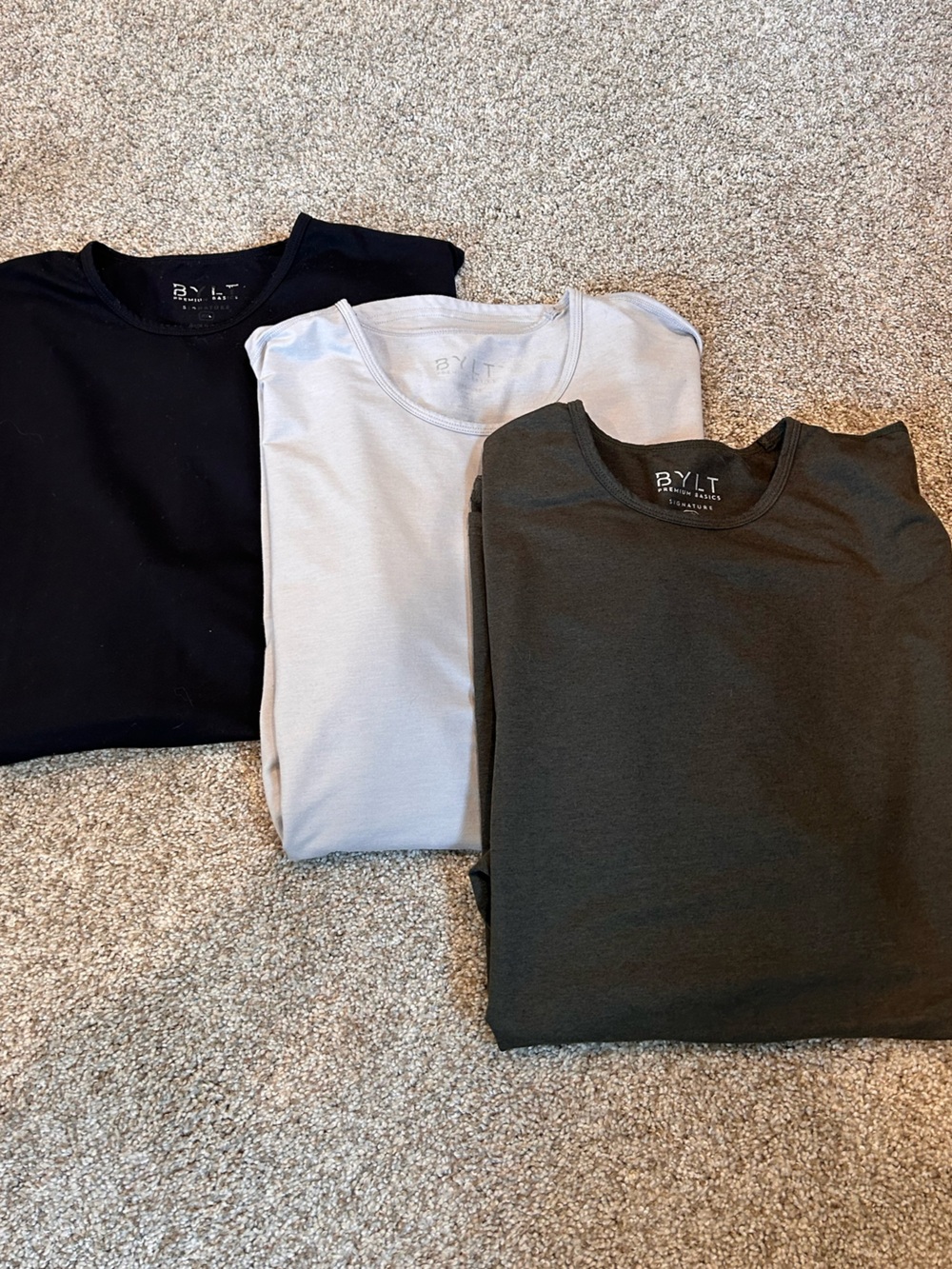 BYLT Premium Basics Lot of 3 Signature Crewneck Short Sleeves. SZ XXL. Active